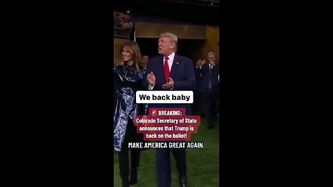 Trump is coming back