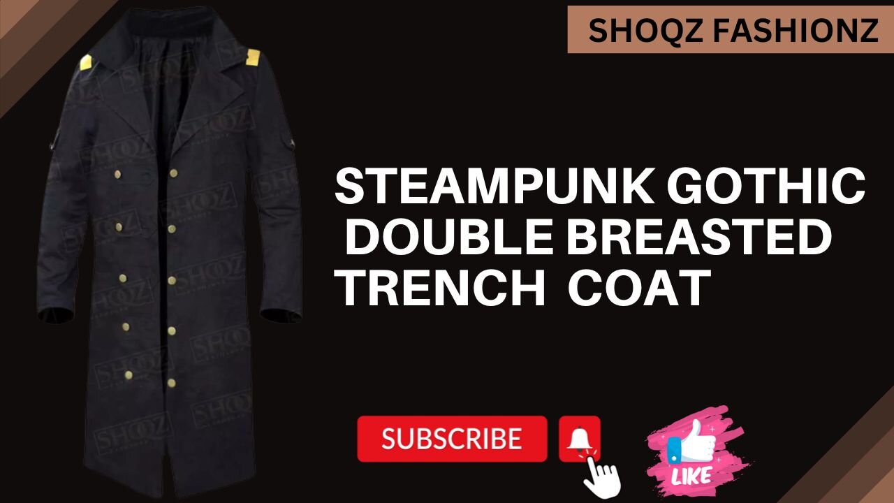 STEAMPUNK GOTHIC || DOUBLE BREASTED || TRENCH COSTUME COAT