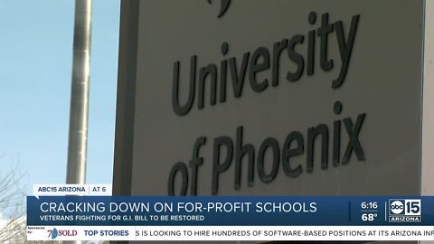 For-profit schools accused of taking advantage of veterans