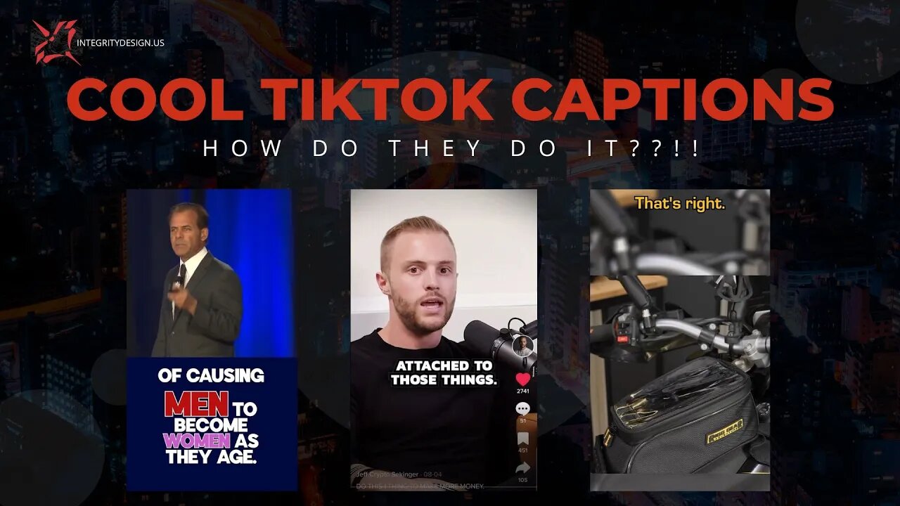 How are THEY making those cool TIKTOK Captions?