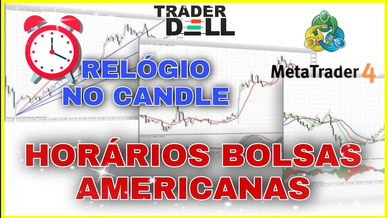 COMO COLOCAR RELÓGIO NO CANDLE - VELA - META TRADE 🇱🇷US30 - US100 - US500 / HORÁRIO DAS BOLSAS