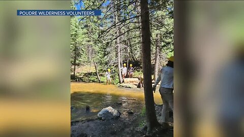 Poudre canyon trail repair work