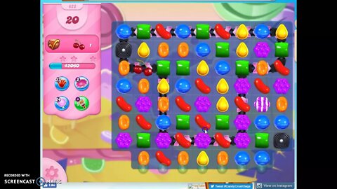 Candy Crush Level 623 Audio Talkthrough, 1 Star 0 Boosters
