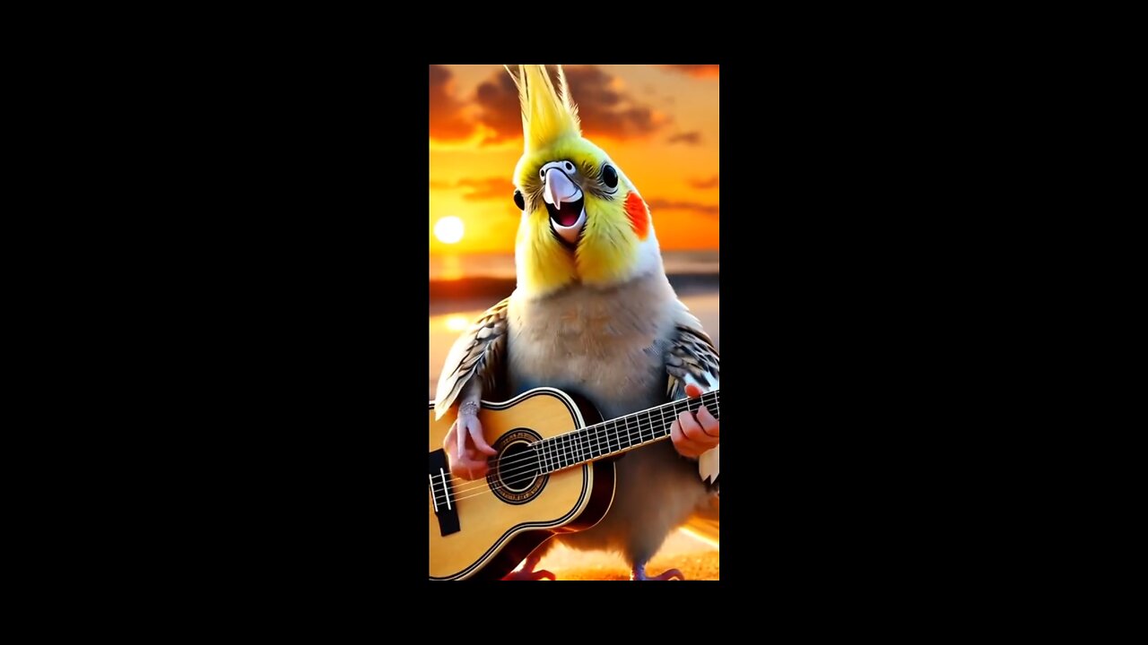 parrot playing guitar 🎸2024