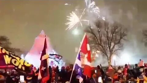 Canada Ottawa fireworks and calls for liberte