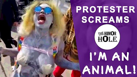 Protester Screams I'm a black animal