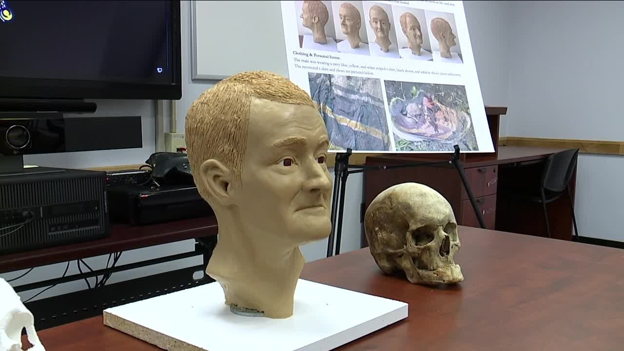 PHOTOS: Stark County officials unveil forensic reconstruction of unidentified man found in rural area in 2020