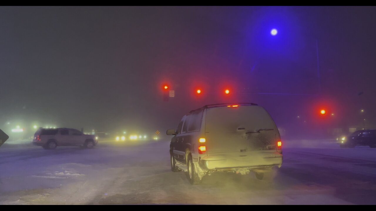 December 2022 Driving in City During Blizzard Footage