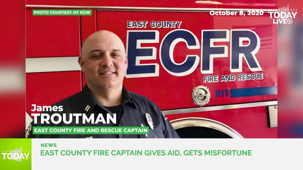 East County fire captain gives aid, gets misfortune