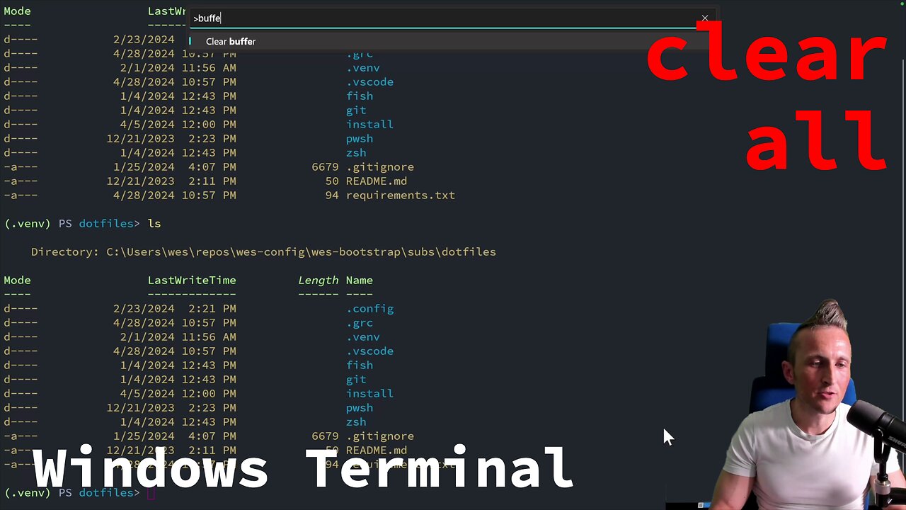 Clear ALL command output in Windows Terminal with ctrl+k