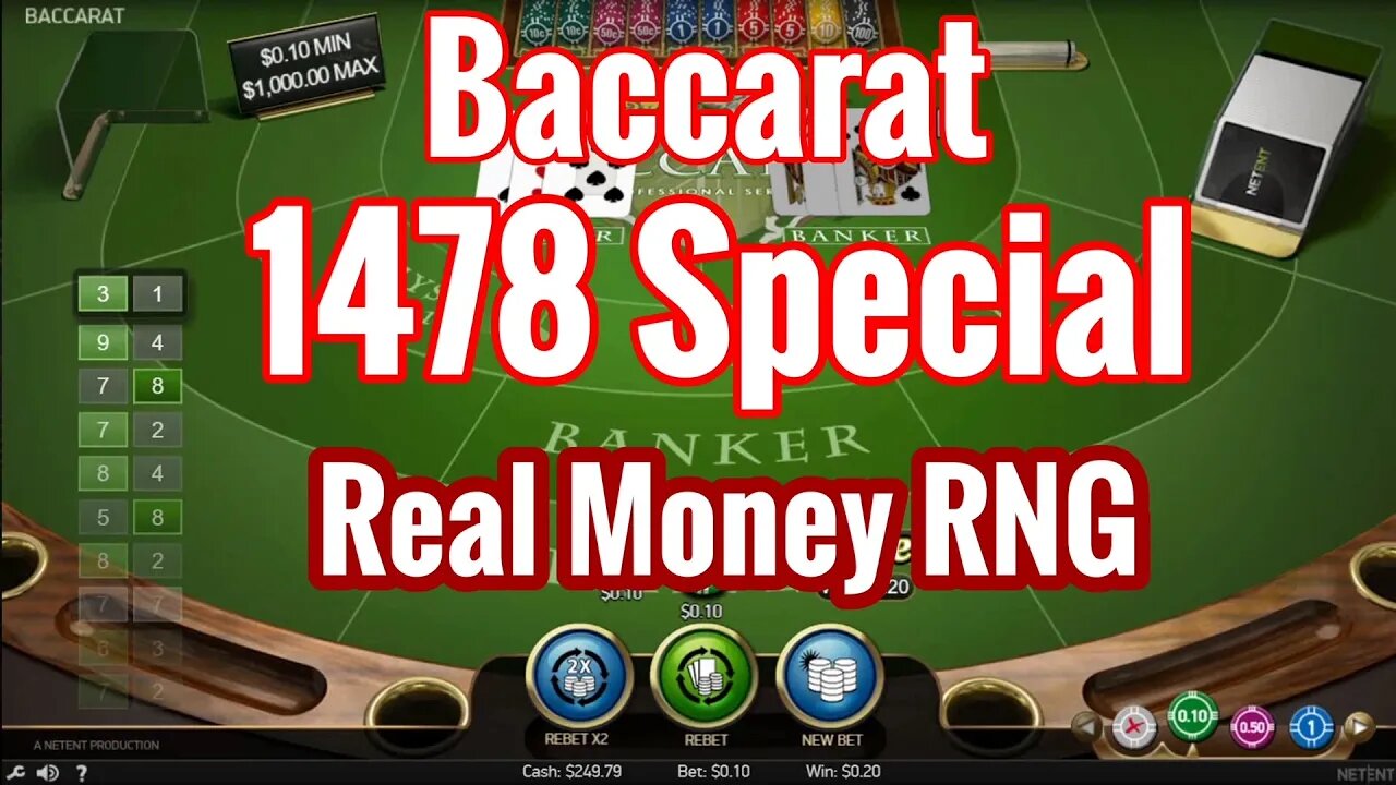 Baccarat System 1478 Special || How to Win Online || How to Play Real Money RNG