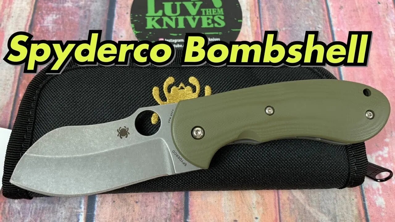 Spyderco Bombshell / includes disassembly/ Flash batch Michael Burch design !