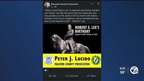 Lucido issues statement after coming under fire for Robert E. Lee post