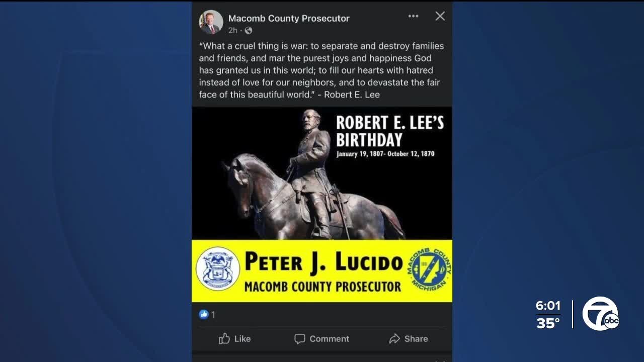 Lucido issues statement after coming under fire for Robert E. Lee post