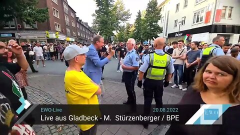 Palästinenser-Demo bei BPE-Kundgebung in Gladbeck