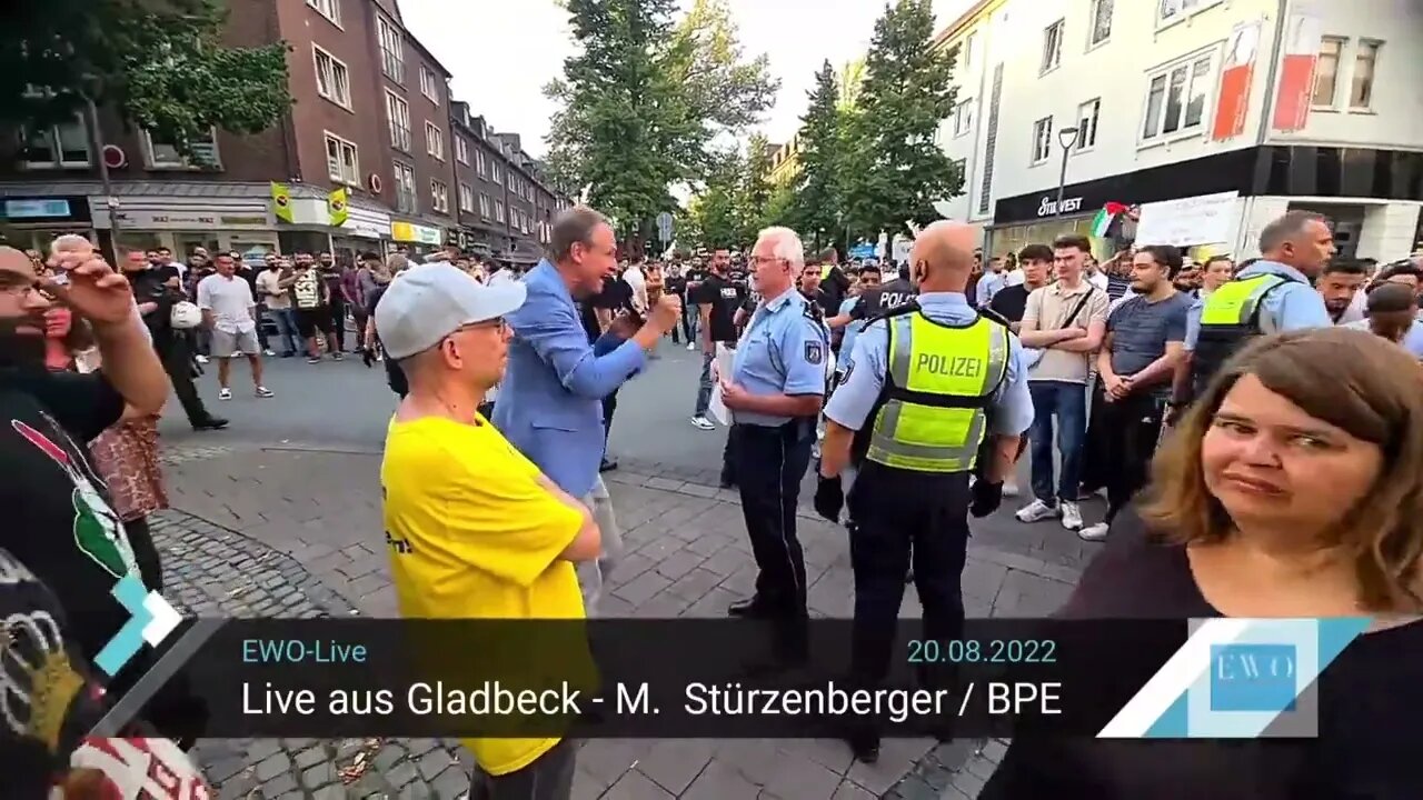 Palästinenser-Demo bei BPE-Kundgebung in Gladbeck