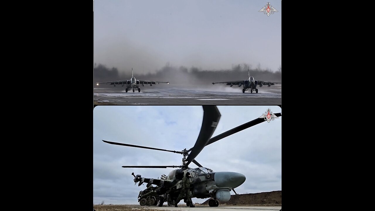 ground-attack aircraft SU-25 and helicopters Ka-52 striked at enemy assembly areas