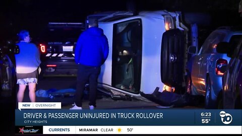 Police: Driver falls asleep behind wheel, truck rolls over