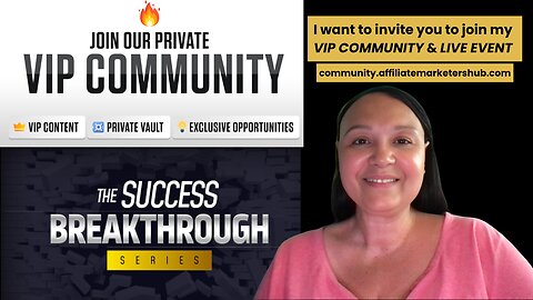 I want to invite you to join my VIP community & live event.