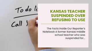 Kansas teacher suspended over refusing to use preferred pronouns, awarded $95k in lawsuit