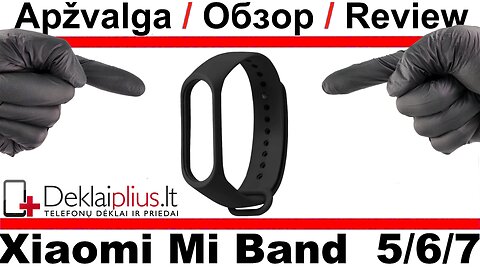 Silikoninė apyrankė laikrodžiui - juoda Xiaomi Mi Band 5/6/7