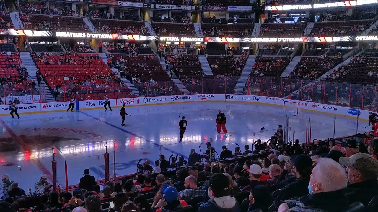 Sens starting line up from Oct. 17th 2021