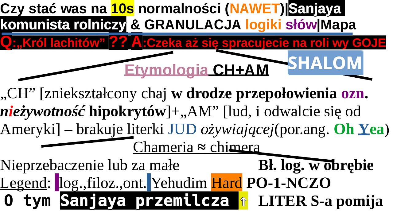 Czy stać was na 10s normalności (NAWET)|Sanjaya komunista rolniczy & GRANULACJA logiki słów|Mapa