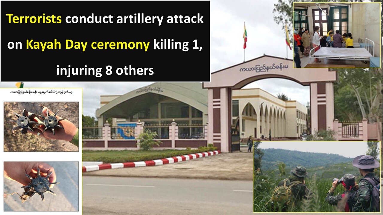 Terrorists conduct artillery attack on Kayah Day ceremony killing 1, injuring 8 others