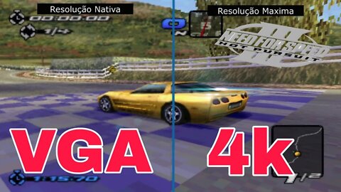 Teste Resolução VGA até 4K Duckstation Need for Speed 3 Hot Pursuit PS1