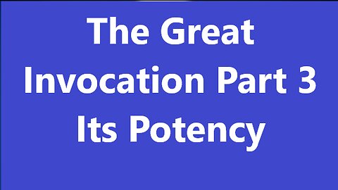 The Great Invocation Part 3 Its Potency with Nicole Resciniti