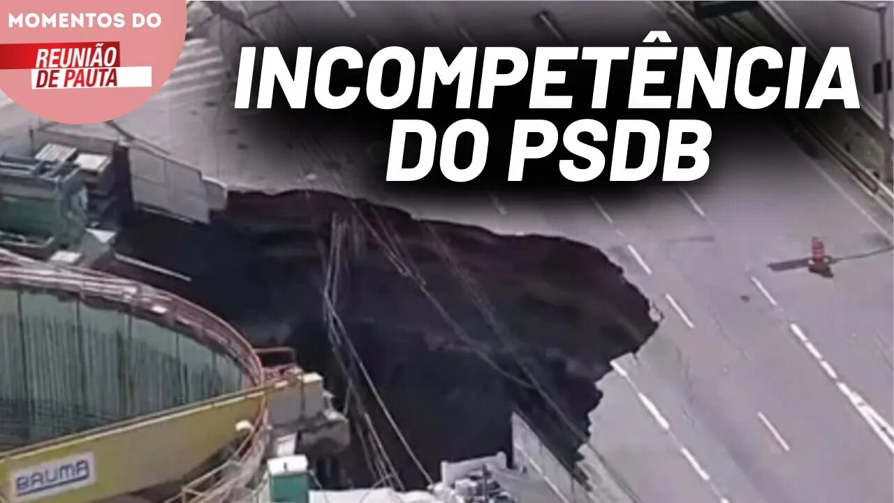 Obra do metrô desmorona e abre cratera na Marginal Tietê | Momentos do Reunião de Pauta