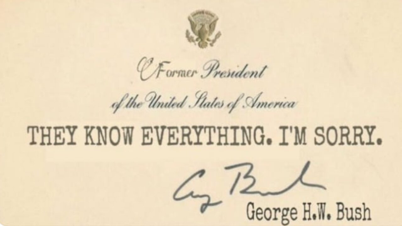 "THEY KNOW EVERYTHING. I'M SORRY." The Mysterious Letter the Demons received at George H.W. Bush Sr. State Funeral