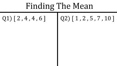 Finding The Mean - Mathematics / Statistics