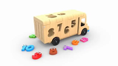 Learn Numbers with Wooden Truck Toy - Numbers Videos Collection for Children