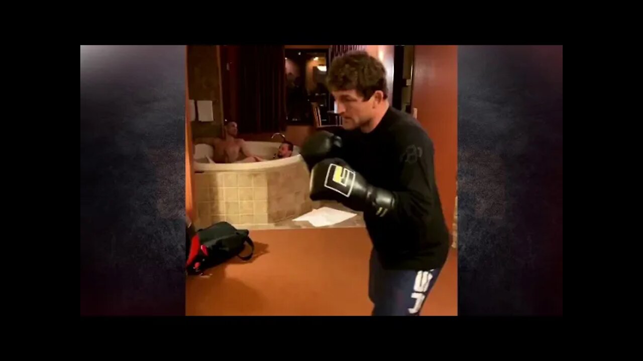 Ben Askren hitting the focus mitts, preparing for Jake Paul