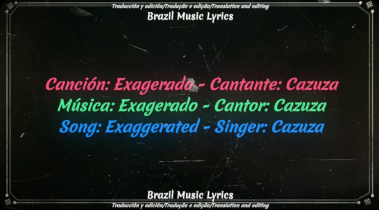 Brazil Music: Exaggerated - Singer: Cazuza