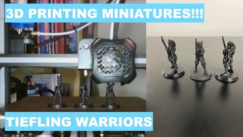 Three Tiefling Warriors | 3D Printing Minis