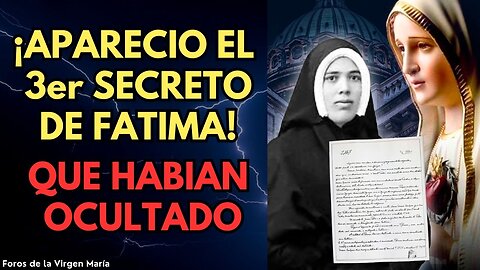 ¡Apareció el 3er Secreto de Fátima que Habían Ocultado! Está Escrito a Mano por Sor Lucía