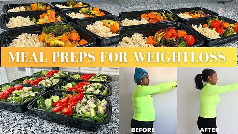 MEAL PREPS FOR WEIGHT LOSS |WHAT I ATE TO LOSE 30 LBS IN 3 WEEKS | WEEK 1