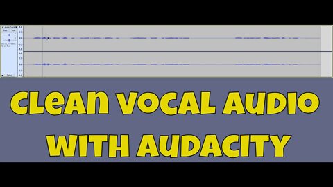 Clean recorded audio with Audacity