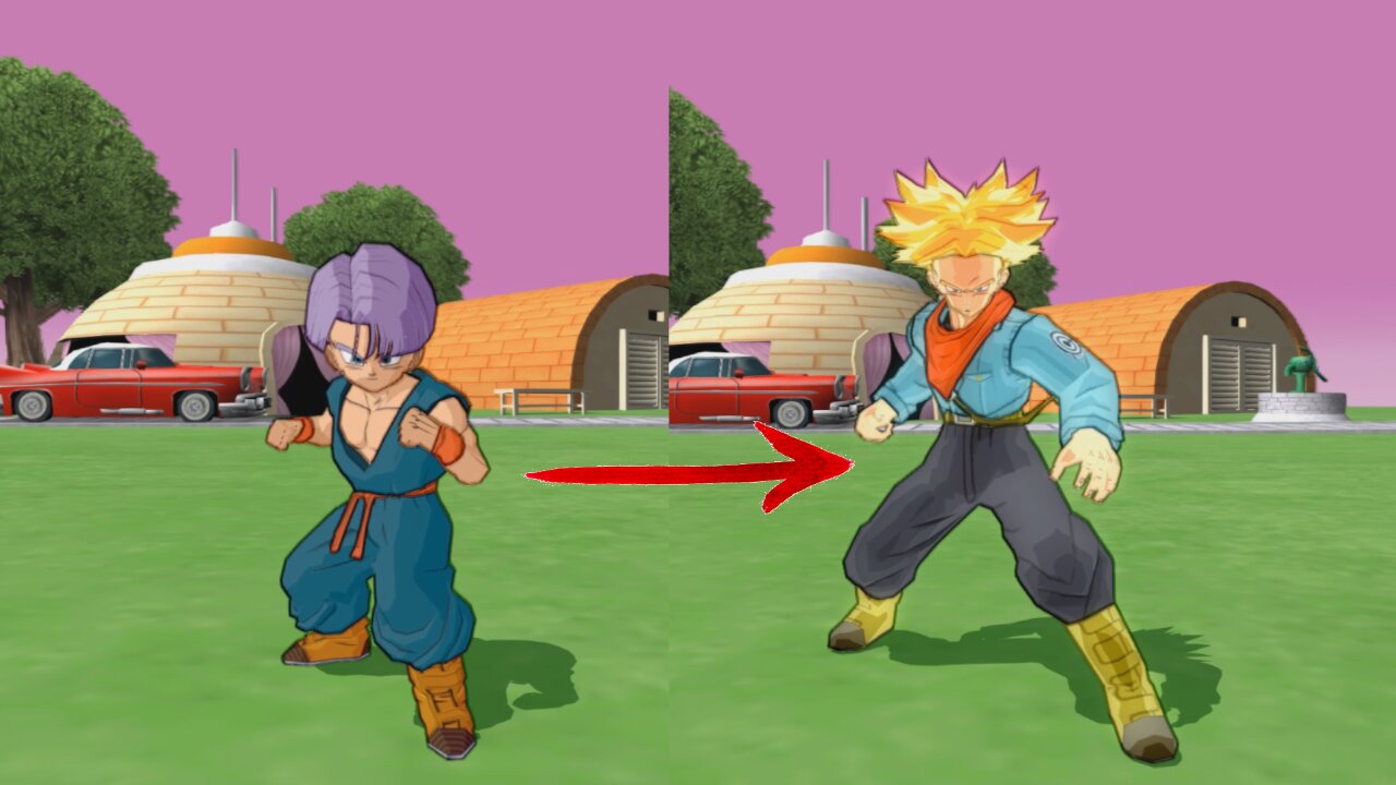 Trunks - All Forms, Special Attacks and Costumes in DBZ Budokai Tenkaichi 4