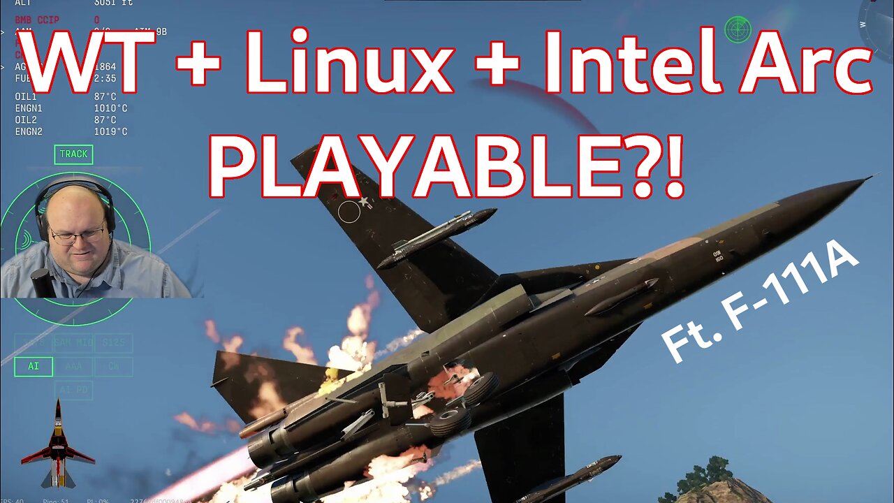 Does WT work on Linux + Intel Arc? Ft. F-111A [War Thunder Gameplay]