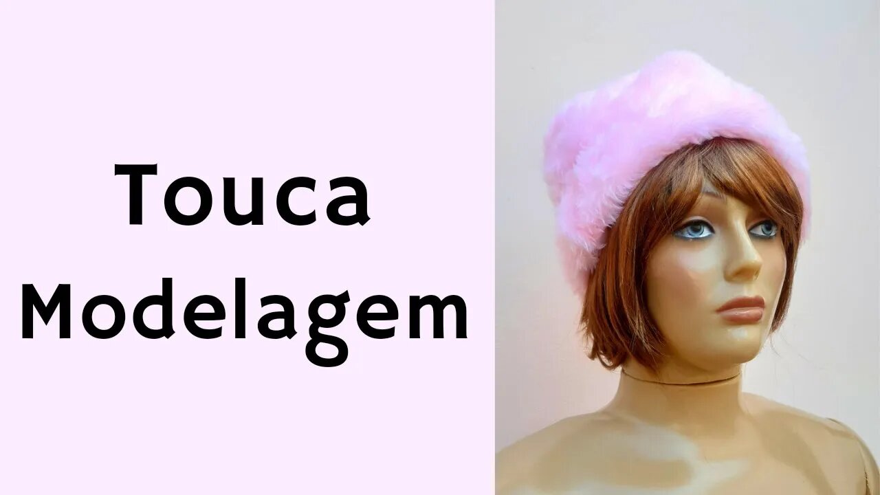 Touca de pelúcia tamanho G modelagem