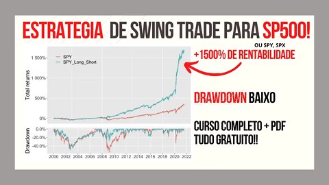 ✅Aula 08 | Estratégia de SWING TRADE para o SP500 + PDF | Estratégias Trading Quant