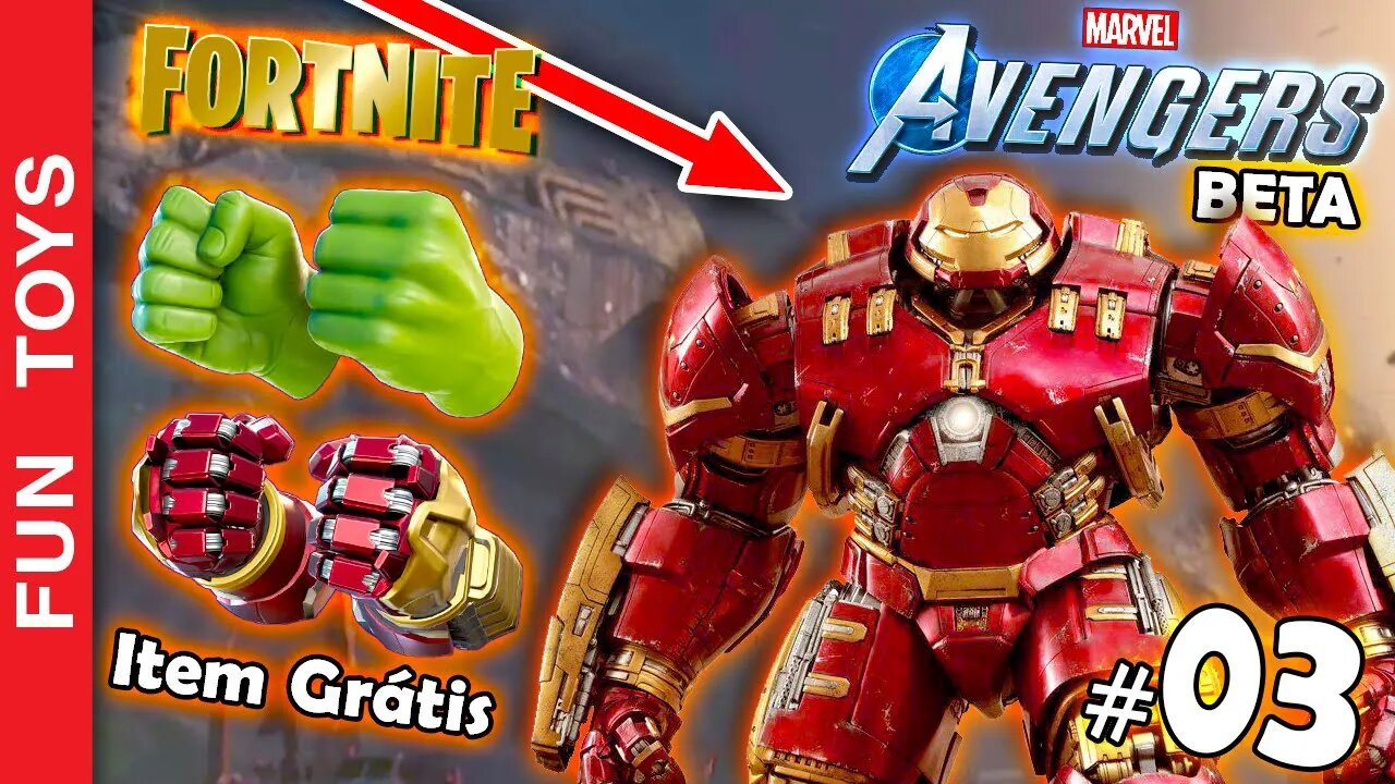 Jogamos com a HULK-BUSTER para conseguir as LUVAS de FORTNITE no Beta do MARVEL'S AVENGERS #03 💥