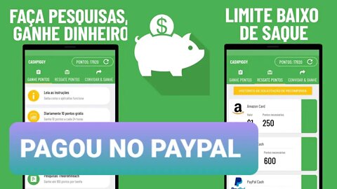 #ProvaDePagamentoCashPiggy / Como ganhar dinheiro na internet, renda extra no Paypal