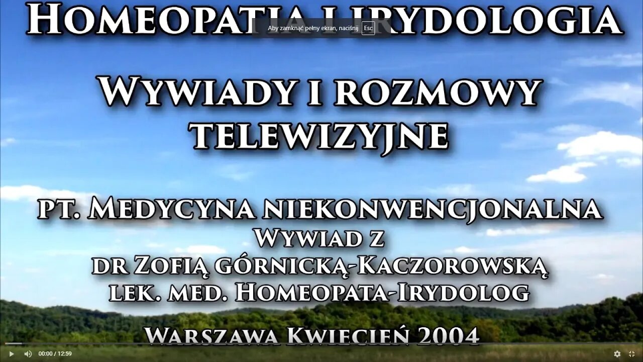MEDYCYNA NIEKONWECJONALNA - HOMEOPATIA I IRYDOLOGIA, LECZENIE I DIAGNOZOWANIE CHORÓB/ 2004 ©TV IMAGO