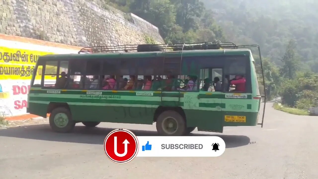 TNSTC bus And Car Turning 29/70 Kollimalai Hairpin bend Hills Driving