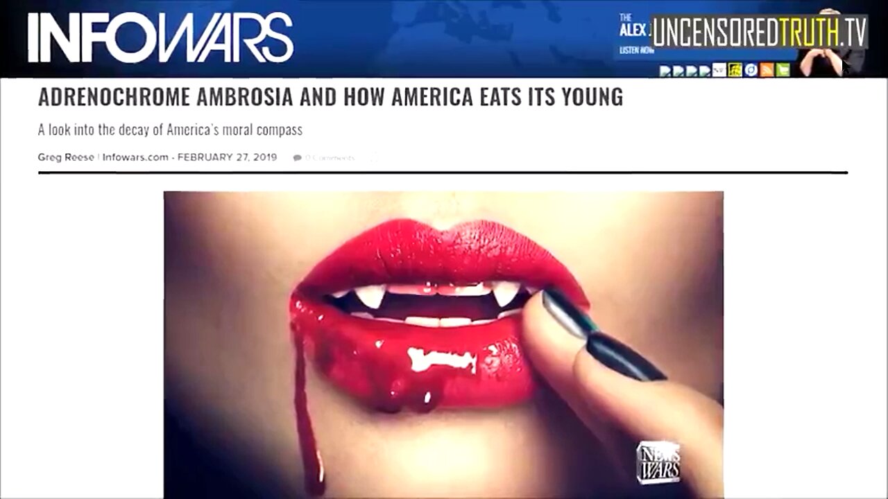 ADRENOCHROME, Everyone Must Know About This! Where Do You Think All The Missing Children Go Every Year??? UNCENSOREDTRUTH.TV