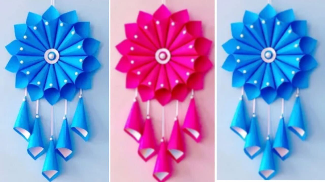 Beautiful Wall Hanging Craft / Paper Craft For Home Decor/ Easy Paper Flower Wall Hanging / DIY